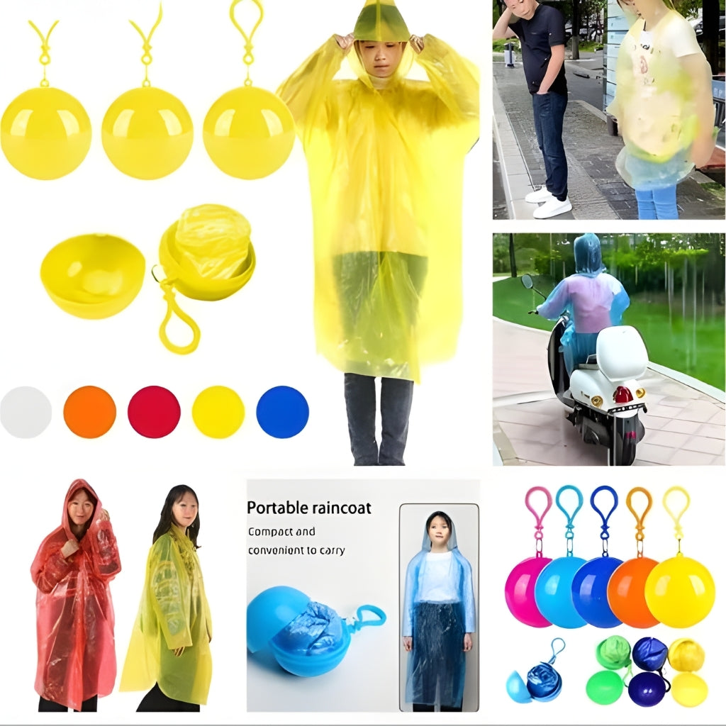 Adult Disposable Emergency Raincoat – Lightweight Hooded Waterproof