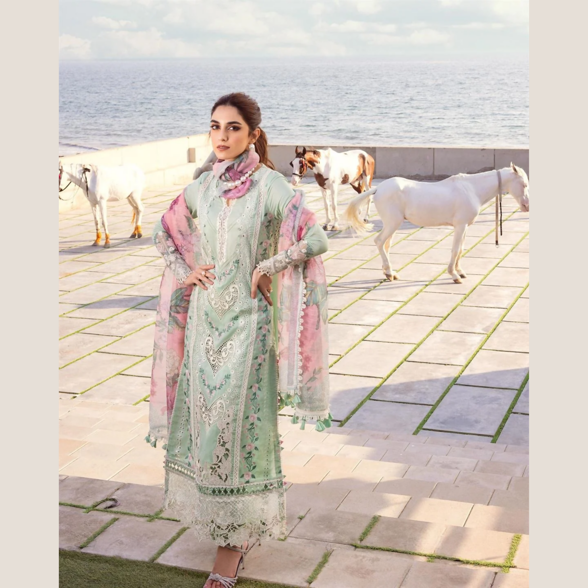 Unstitched Suit, Saira Rizwan Luxury (Keshi – SRLL24-02), Pure Lawn Fabric