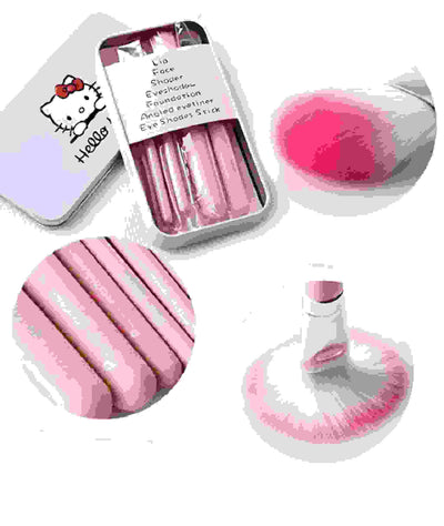 7-Piece Kitty Style Makeup Brush Set – Pink Makeup Brushes Kit for Beginners & Professionals