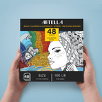 Artella Adult Coloring Book 48 Design 7 x 9.5 inches.