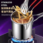 Deep Frying Pot with Strainer Basket