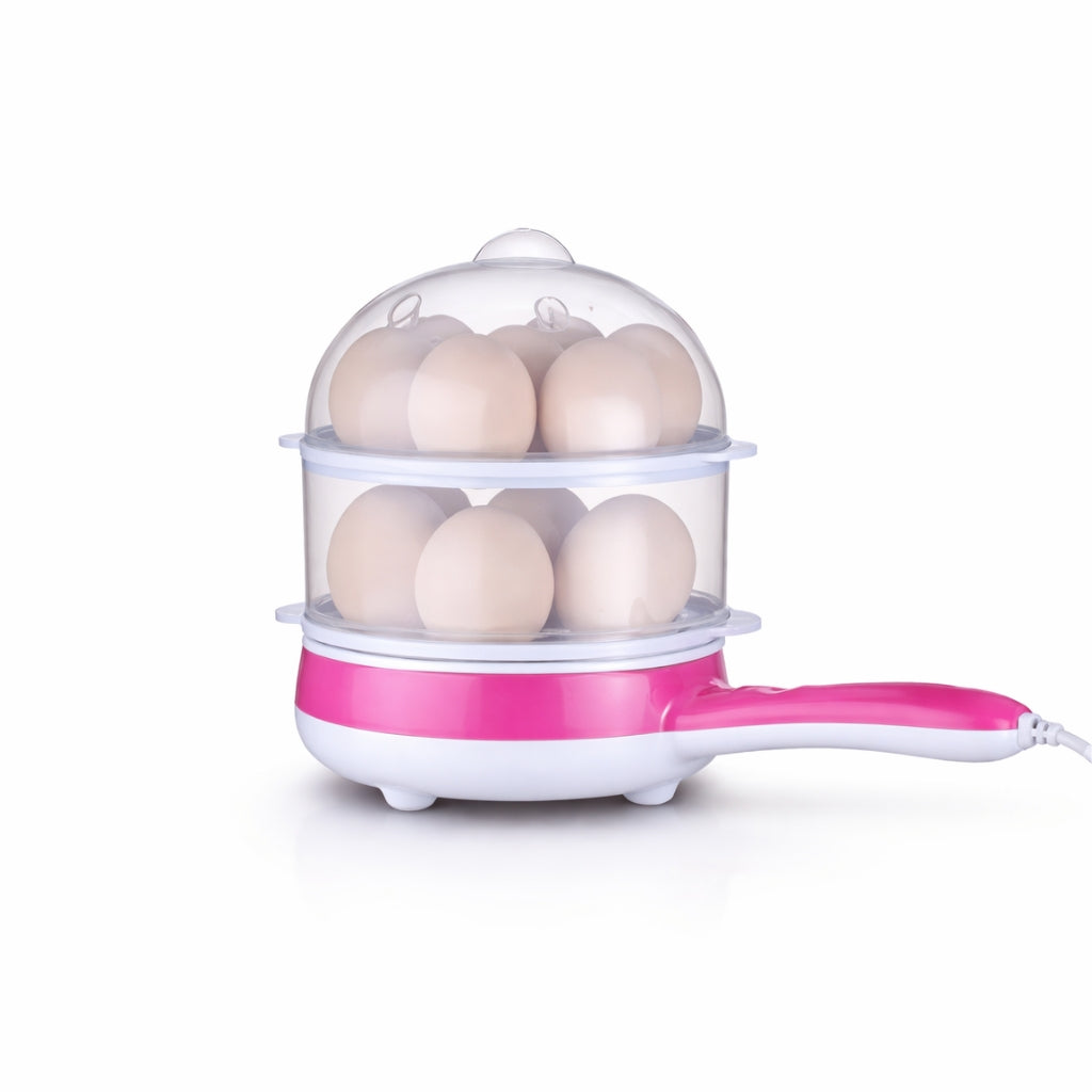 Automatic Egg Boiler Cooker with Clear Lid and Tray