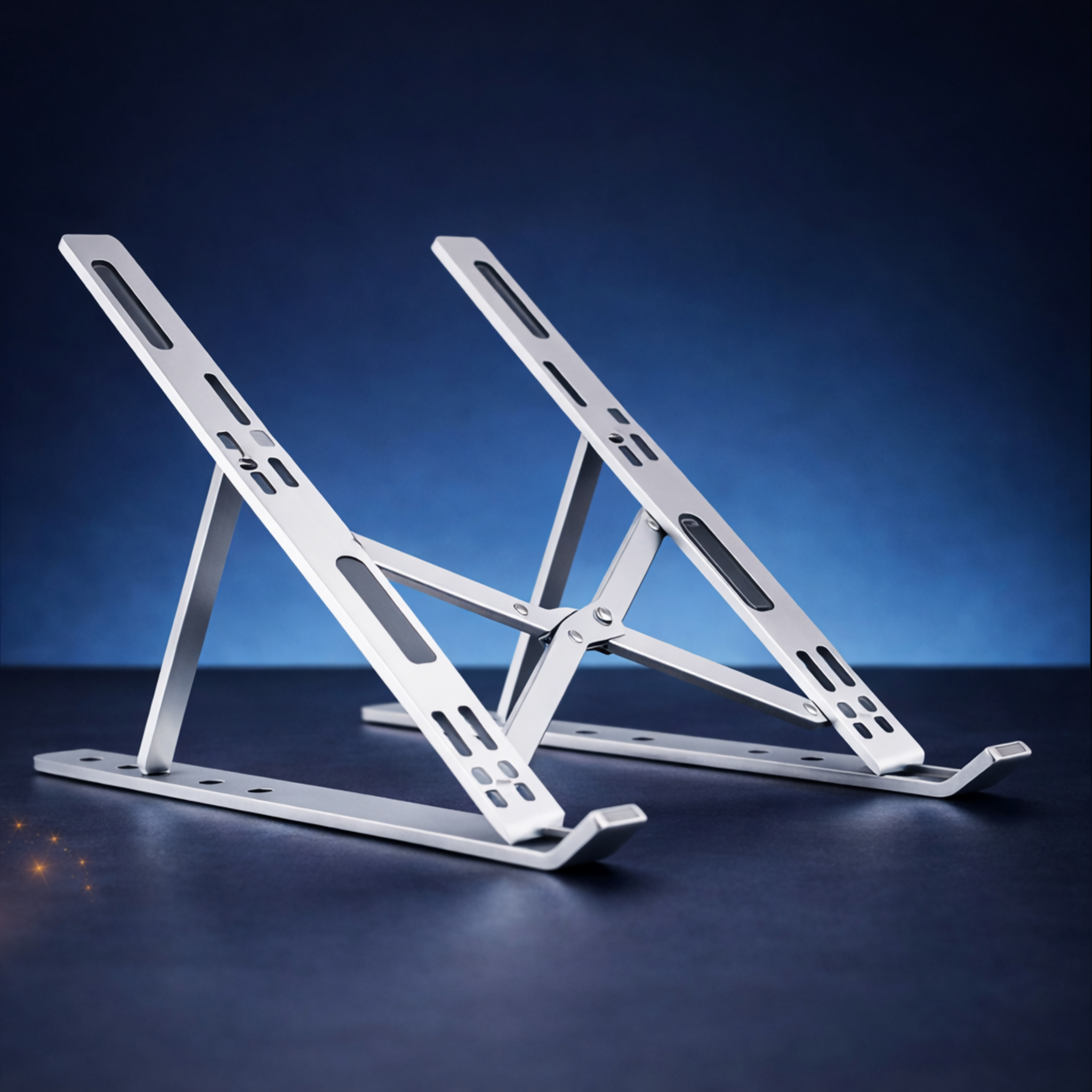 Premium Aluminum Adjustable Foldable Laptop Stand – Ergonomic Portable Laptop Holder for Up to 18-Inch Laptops
