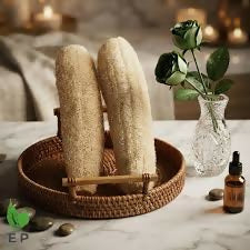 100% Plant-Based Natural Loofah Sponge Set – Biodegradable Body Exfoliator & Bath Accessories by Origin Harvest