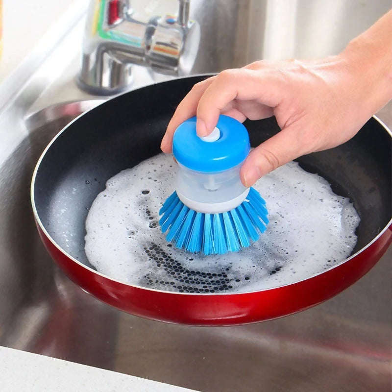 Mini Kitchen Liquid Dish Cleaning Brush | Scrubber Tool, Oil-Resistant, Scrubbing Sponge Remove Stains (Random color)