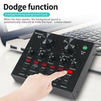 V8 Bm-800 Podcast Mic Set With Live Sound Card Condenser Microphone With Rechargeable 12 Kinds Of Auxiliary Background For Karaoke Singing Youtube Recording Mic