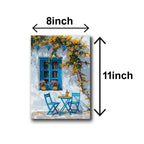 set of 5 italian vintage homes art