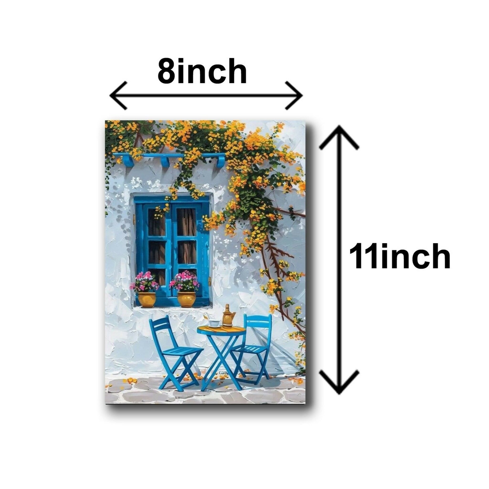 set of 5 italian vintage homes art