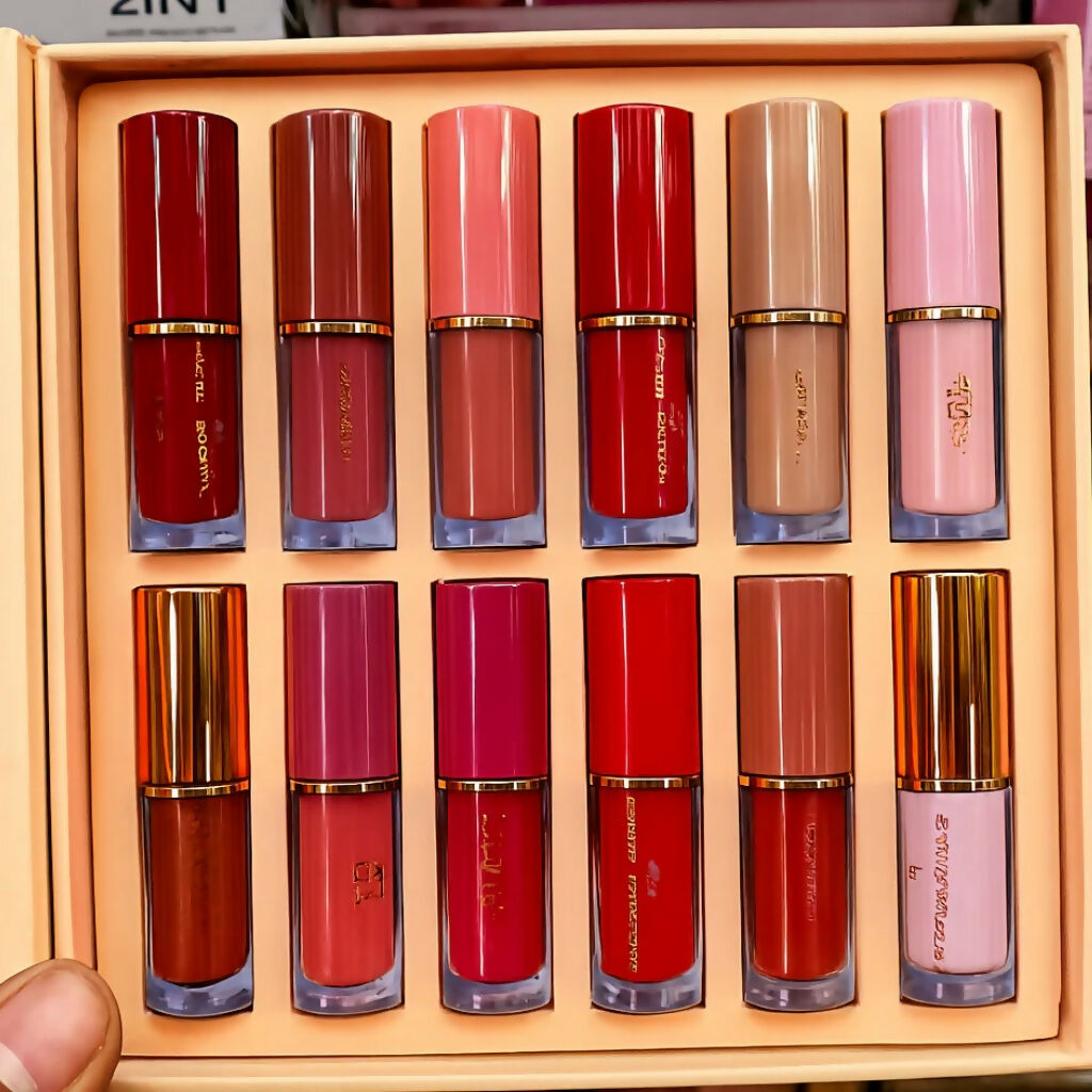 12-in-1 Lip Gloss Set, Smooth, Non-Sticky & Long-Lasting Shine, for Makeup Lovers