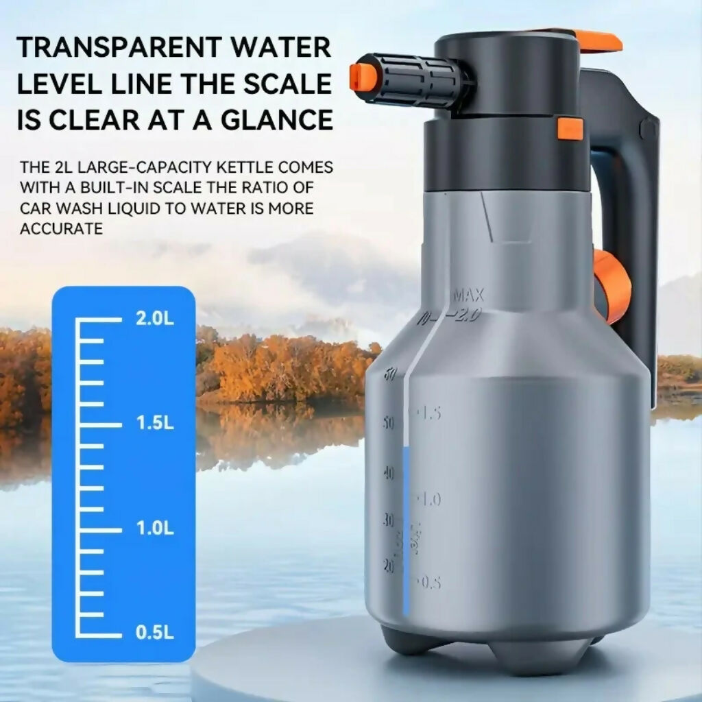 2L Electric Foam Sprayer, Adjustable Nozzle & Rechargeable Pump