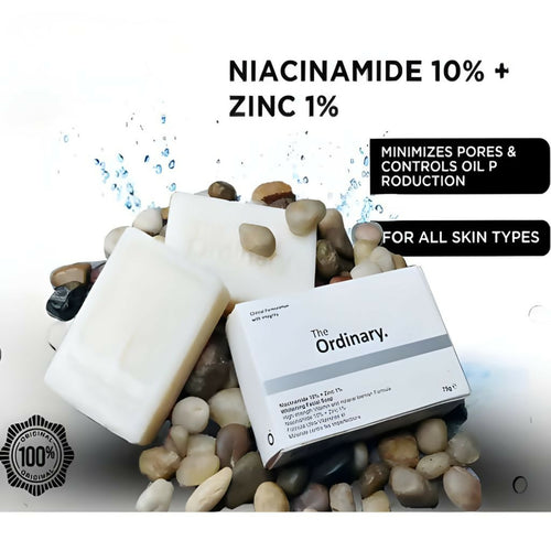 Whitening Facial Soap, Niacinamide + Zinc, 75g, Brightening & Pore Care