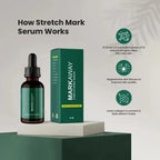 yu450/35Markaway Stretch Mark Serum is a powerful herbal blend designed to reduce the appearance of stretch marks, scars, and uneven skin texture. Enriched with aloe vera, rose pulp, rosehip oil, and hyaluronic acid, it deeply hydrates and nourishes the s