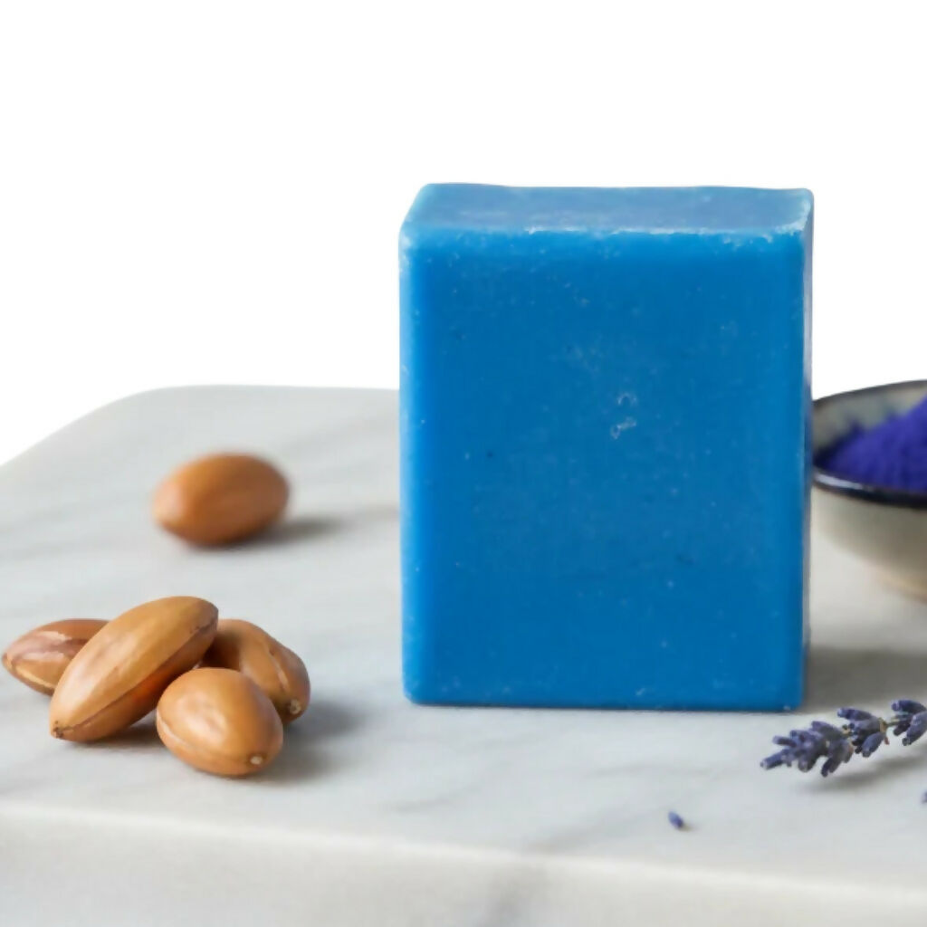 Moroccan Blue Soap, Argan Oil & Nila Zarka Infusion, for Daily Cleansing