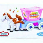 Cartoon Flash Carriage Musical Toy – Light & Sound Fun for Kids