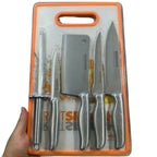 6 In 1 Knife Set With Filer And Chopping Board