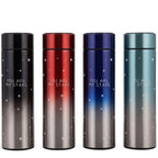 LED Temperature Display Water Bottle Stars Design | Smart Stainless Steel Vacuum 500ml Flask | Random Color LED Temperature Display Water Bottle