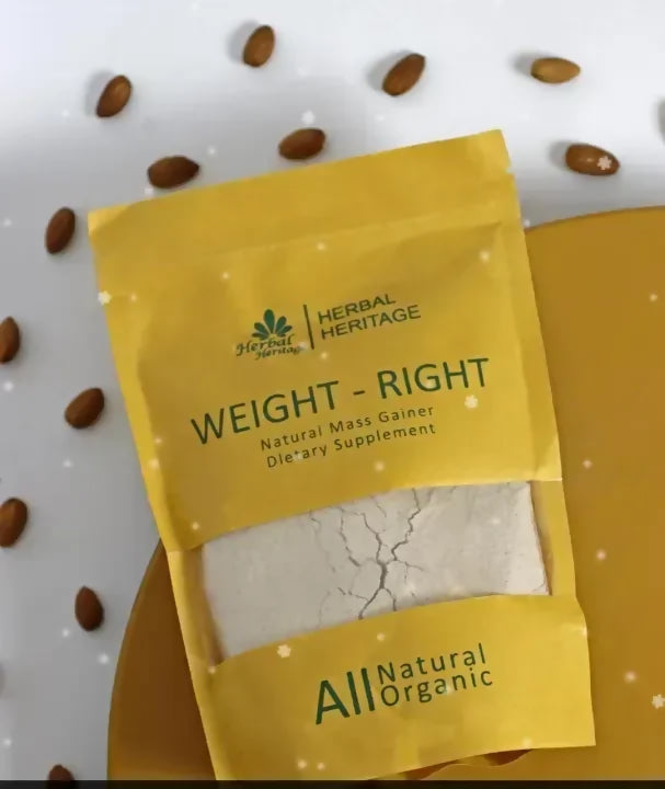 Weight-Right Herbal Heritage All-Natural Mass Gainer – The Natural Way to Gain Healthy Mass & Strength | 100ml