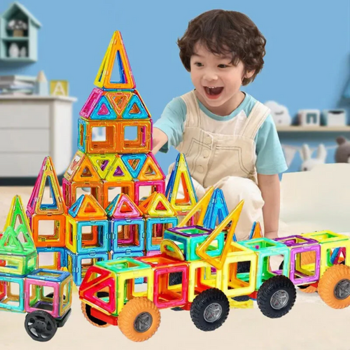Building Blocks, Transparent Magnetic Tiles, for Kids'