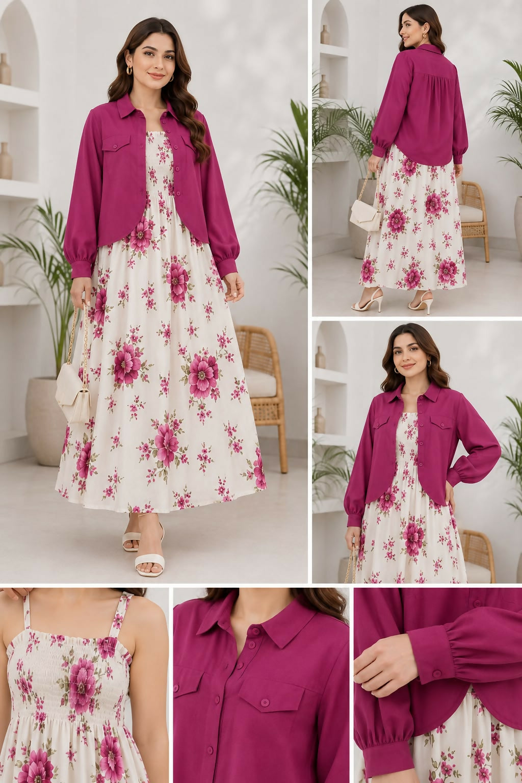 Flower printed koti Maxi Turkish style Smokey Maxi