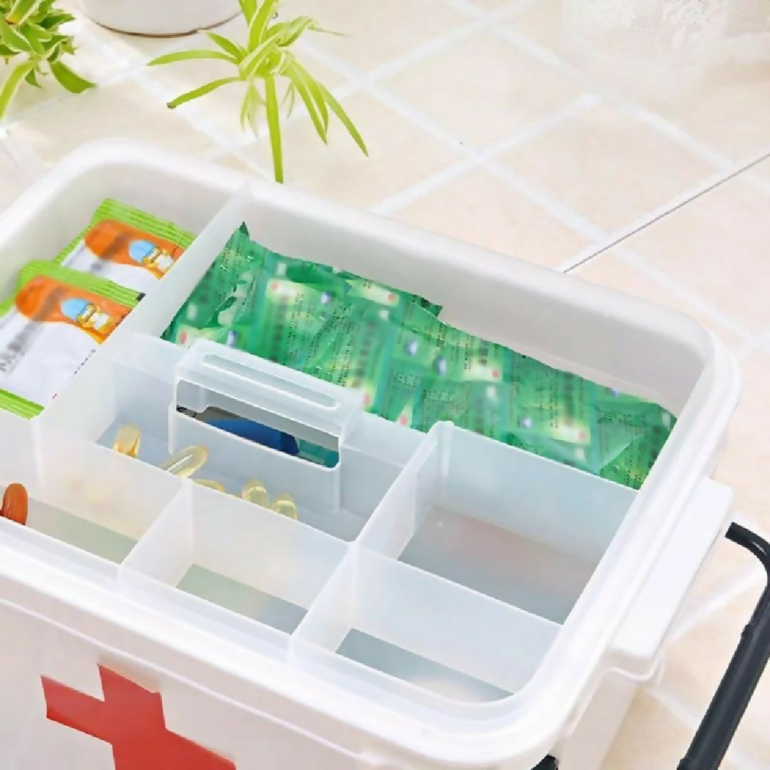 Transparent Plastic Medicine Pills Storage Box Organizer First Aid Kit Medicine Box