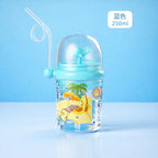 Baby Whale Straw Water Bottle, Kids Drinking Cup