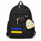 Backpack with Mouse Coin Purse Blue Yellow Stripe for girls