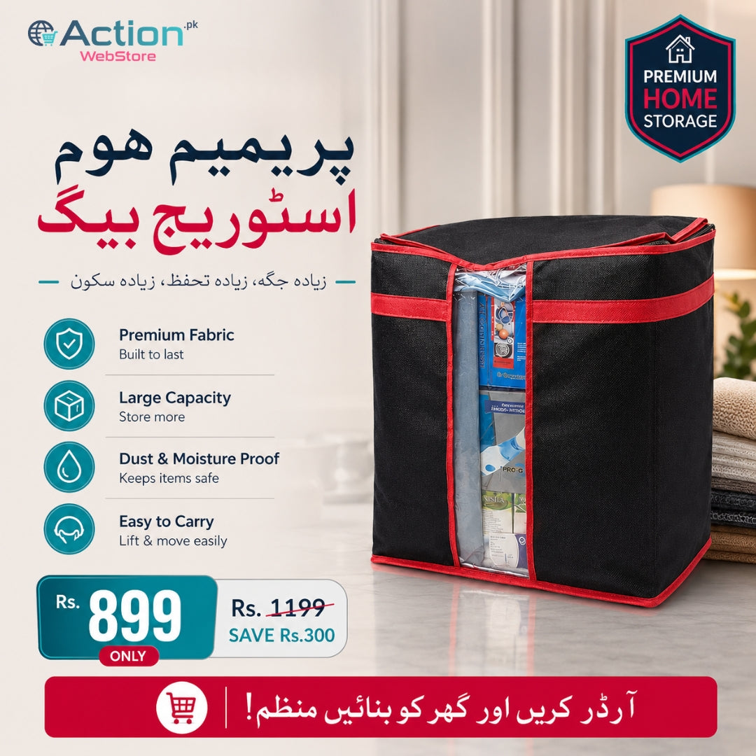 Bag, Foldable Storage Organizer for Clothes Blankets and Bedsheets