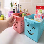 Smile Basket Without Cap Pack of 3 | Multipurpose Storage Organizer Baskets for Kitchen, Home, Office & Bathroom