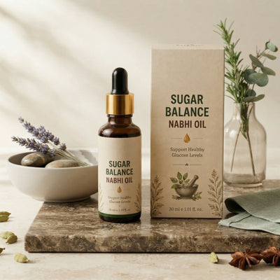 Sugar Balance Nabhi Oil 30ml Herbal Belly Button Oil Ayurvedic Nabhi Care Natural Extracts Lightweight Non Greasy Daily Wellness