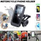 Bike Handlebar Waterproof Case Phone Holder,  Full Touch Screen Mount