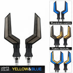 Bike Indicator, KC048 Motorcycle, LED Lights with Yellow Turn Signal - 2 Piece Set
