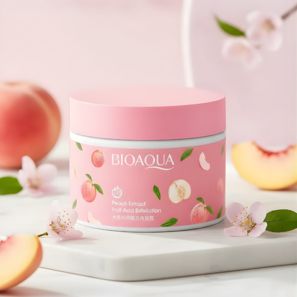 Bioaqua Exfoliating Face Gel with Peach Extract, Mild Peeling & Glow Support, 100g