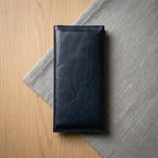 Black Dual Tone Wallet With ID Window and Zip Pocket