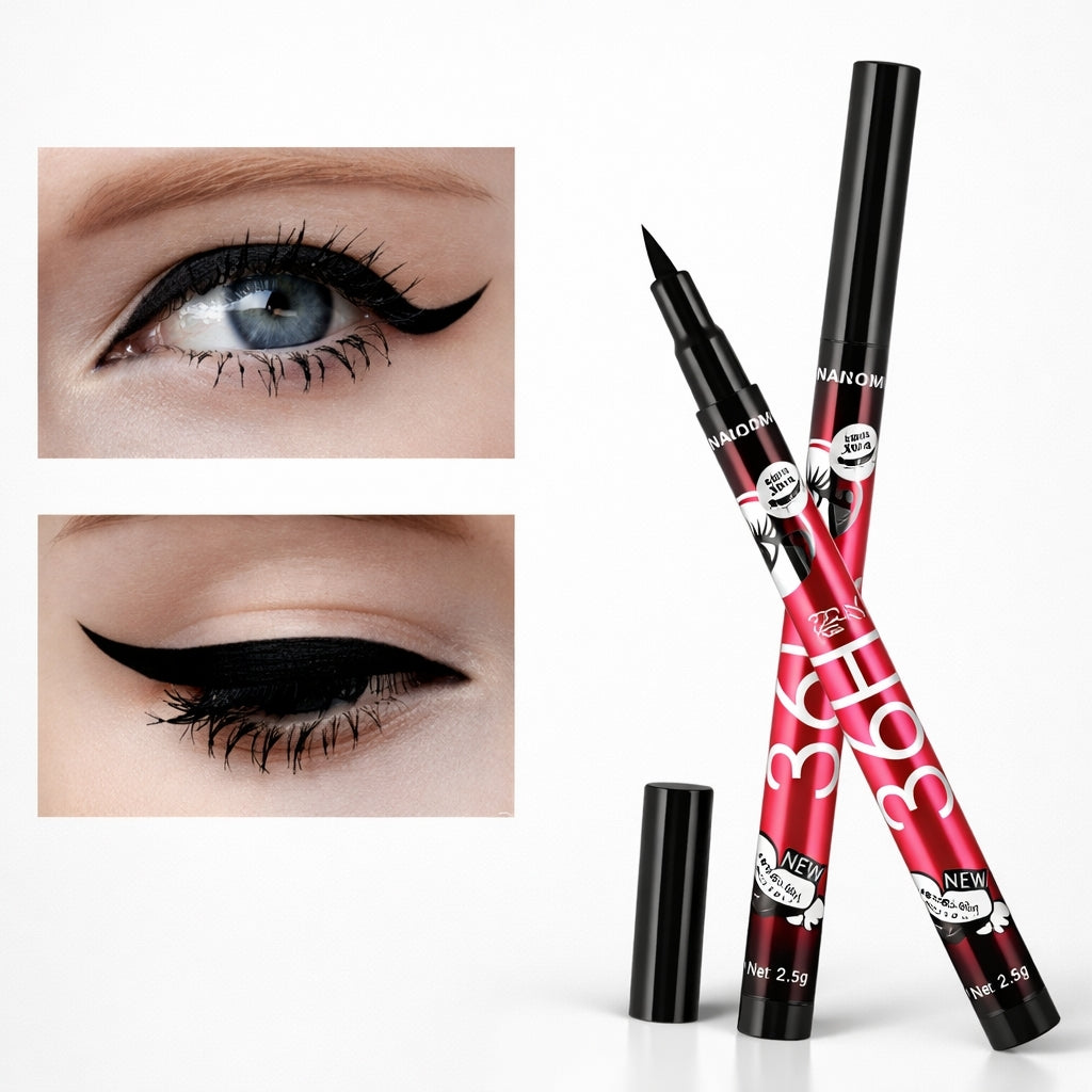 Black Eyeliner Marker, Long Lasting Easy Application Liquid Pens