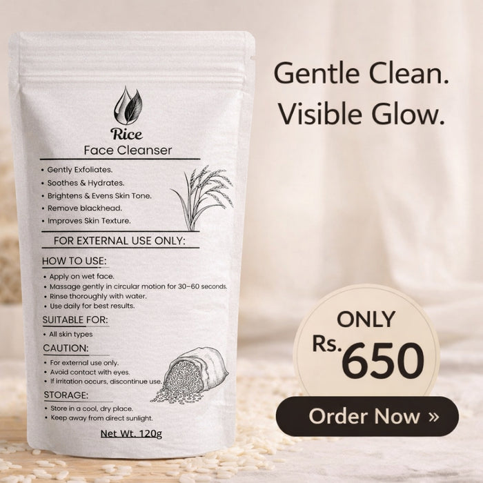 Rice Face Cleanser, Natural & Gentle, for Soft & Radiant Skin