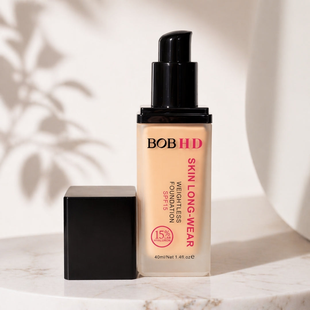 Foundation formula includes SPF 15 for added daily makeup support.