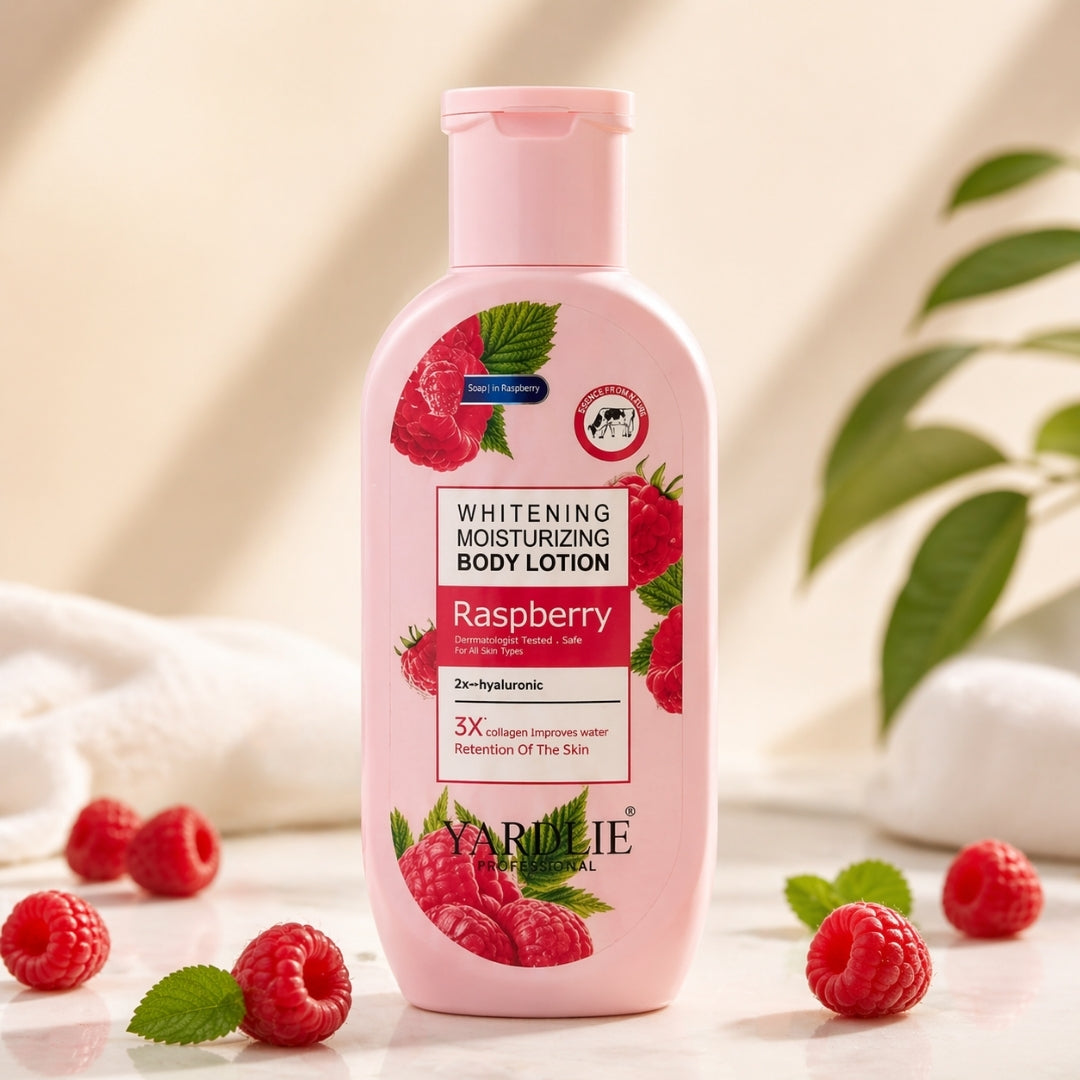 Body Lotion, Yardlie Raspberry, Hydrating Skin Care with Hyaluronic Acid