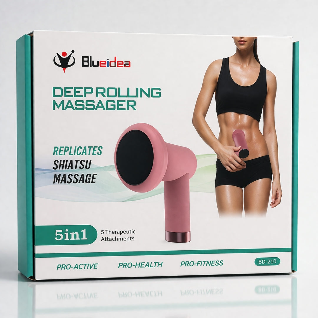 Body Massager with Interchangeable Heads Cordless Design