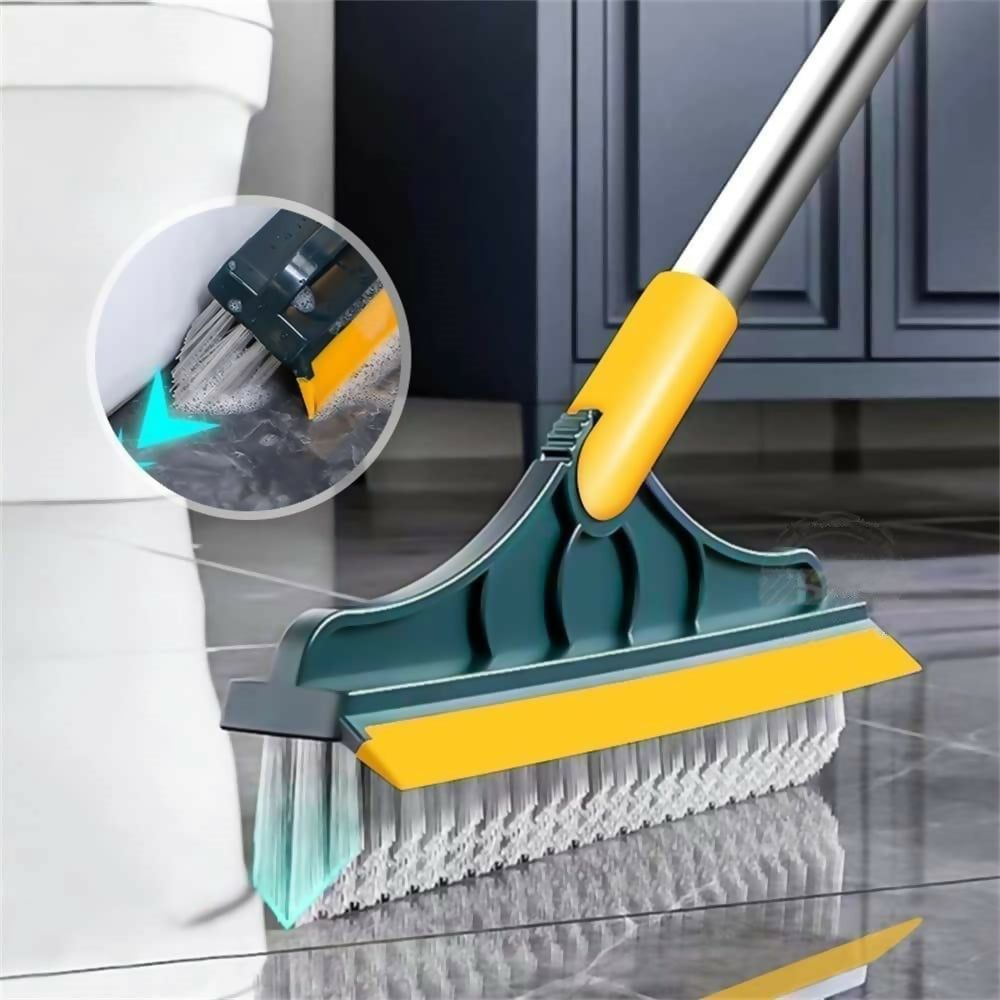2 in 1 Floor Cleaning Brush|Bathroom Tile Windows Floor Cleaning Brush with 120° Rotatable Head