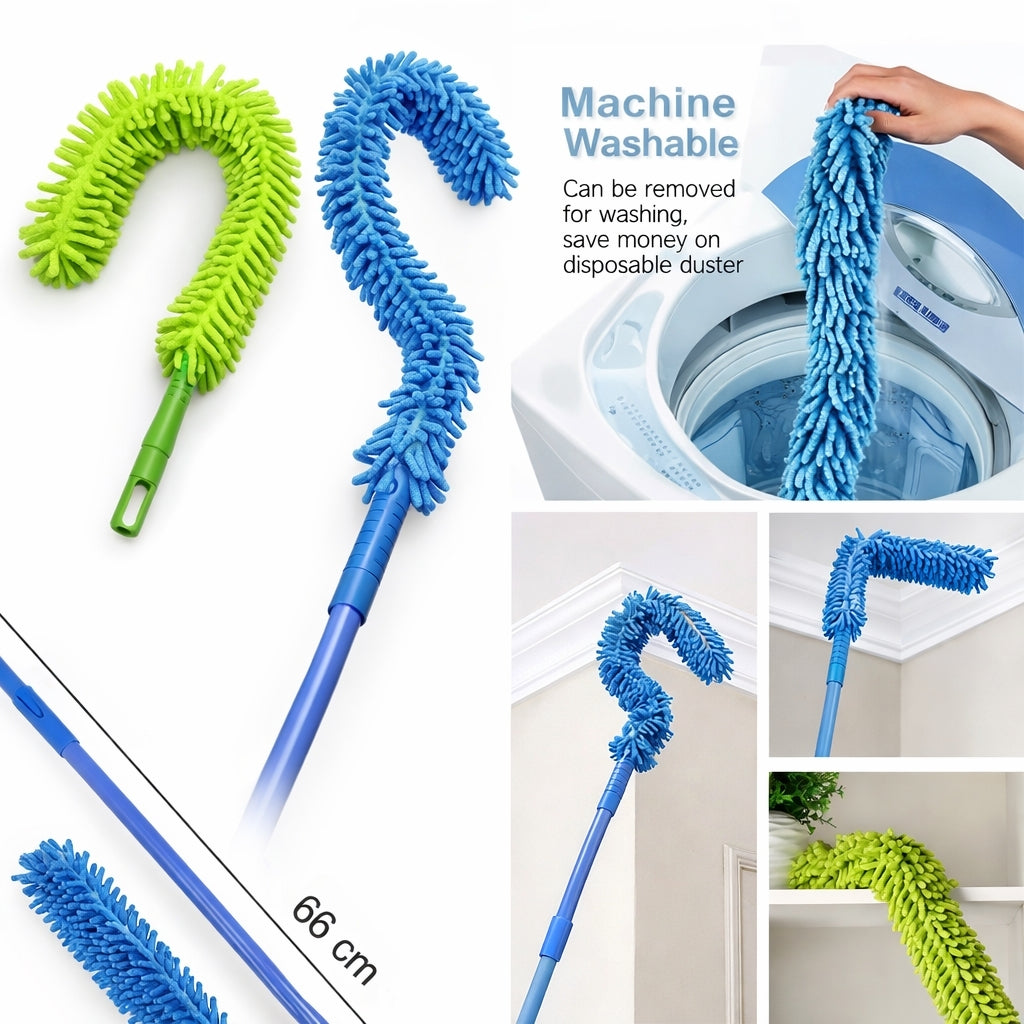 Brush, Microfiber Dust Cleaning with Stainless Steel Handle for Home Cleaning