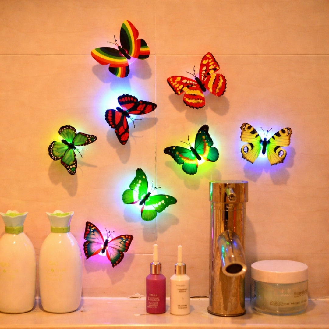 Butterfly, 3D, LED Night Light Glow Color Changing Wall Light