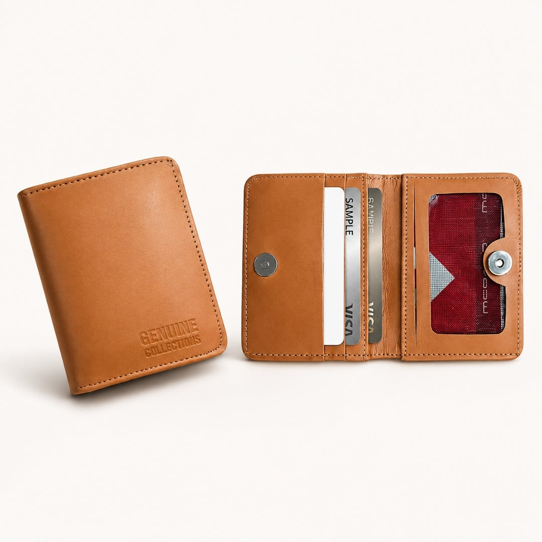 Button Closure Wallet for Men and Women