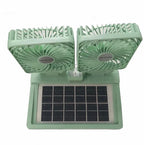 Solar Fan, Double Head Portable Desktop Air Conditioning, Rechargeable