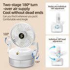 800ML Rechargeable Desktop Humidification Fan Portable Foldable Spray Misting Fan With Blue Light (Random Colour)