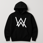 Full Black Hoodie WA Print
