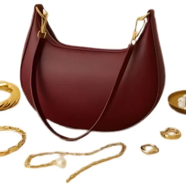 Maroon Luxury Fashion Hand Bag for Girls & Ladies | Stylish Shoulder & Crossbody Bag | Long Strap