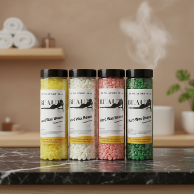 Finger Wax Hard Wax Beans For Hair Removal Pack Painless Quick Melting Easy Application - 400g (Random Color)