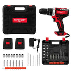 TOP ROCKET Cordless Rechargeable Drill Machine Kit | 48V Double Batteries | 3-in-1 Drill, Screwdriver & Impact Driver | Variable Speed Power Tool Set with Carry Case