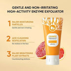 Orange Enzyme Exfoliating Gel | Brightening & Gentle Citrus Enzyme Scrub | Removes Dead Skin, Smooths Texture & Reveals Radiant, Glowing Skin (50gm)