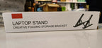 Folding Adjustable Aluminum Laptop Stand - Portable Ergonomic Multi Angle Desk Riser Lightweight Heat Dissipation Notebook Holder Mount